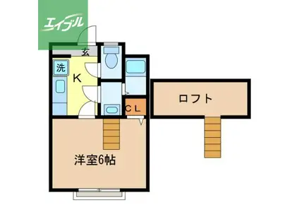 コーポAKEBONO(1K/2階)の間取り写真