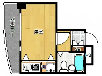 エミグラント南長崎(ワンルーム/4階)の間取り写真