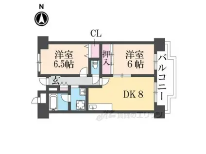 友井グレイス(1LDK/3階)の間取り写真