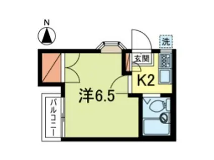 サンハイム八幡山(1K/1階)の間取り写真