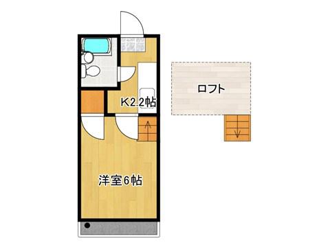 ハイムオーキッド(1K/2階)の間取り写真