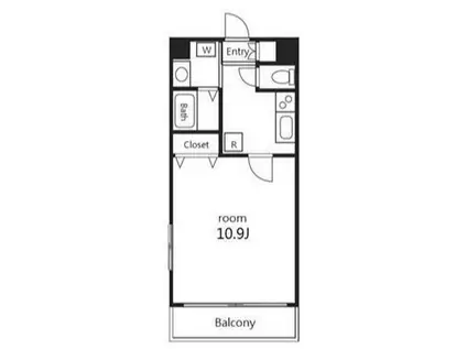 クイーンズコート福住(1K/3階)の間取り写真