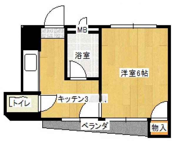 RYOSO BLD(1K/2階)の間取り写真