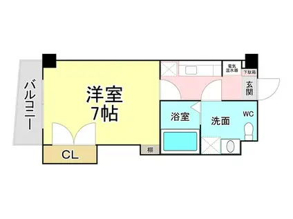 メゾンブリアント(1K/1階)の間取り写真