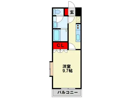 エルプランドール(1K/2階)の間取り写真