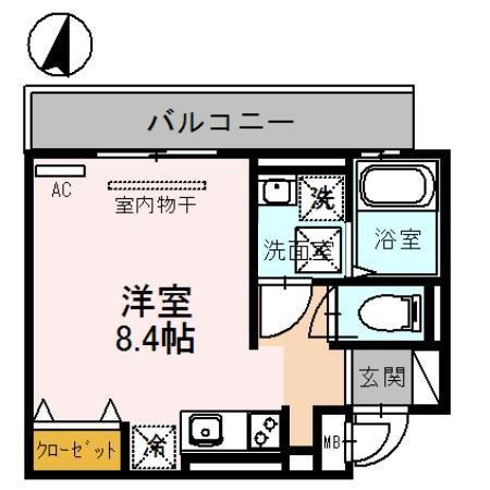 アビタシオン 栄(ワンルーム/1階)の間取り写真