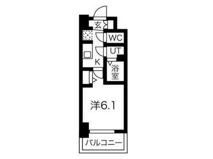 スプランディット天王寺DUE(1K/2階)の間取り写真