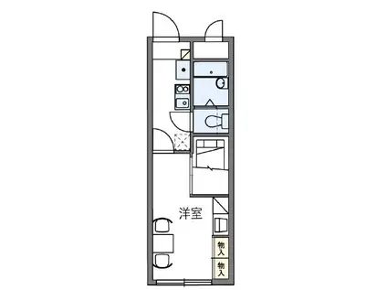 レオパレス国泰寺(1K/14階)の間取り写真