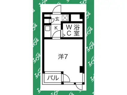フィールドシティ新栄第3(1K/3階)の間取り写真