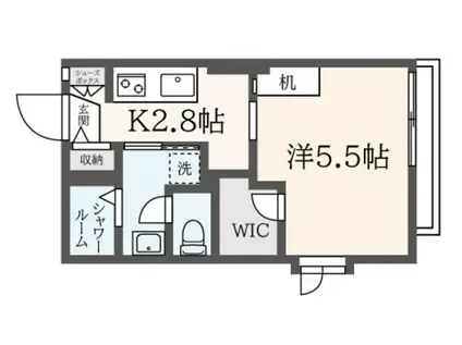 Kハイム下北沢(1K/1階)の間取り写真