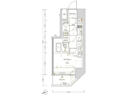 LOG戸越/ログ戸越(1K/2階)の間取り写真
