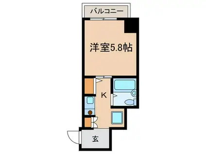 スカイコートお茶の水女子大前(1K/4階)の間取り写真