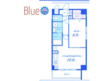 ブエナカーサ(1LDK/3階)の間取り写真