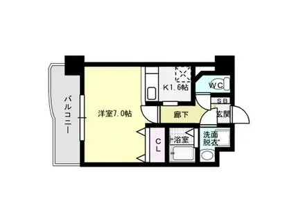 リバーサイド仲畑(1K/8階)の間取り写真