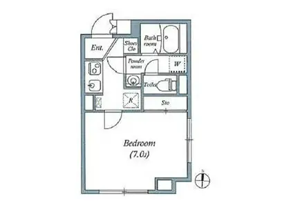 LEGALAND西小山(1K/3階)の間取り写真