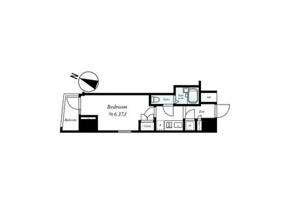 ビバリーホームズ池袋(1K/7階)の間取り写真