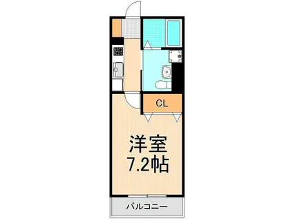 CASA VERDE(1K/1階)の間取り写真