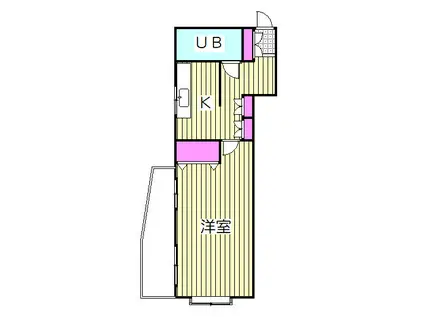東川口マンション(1K/6階)の間取り写真