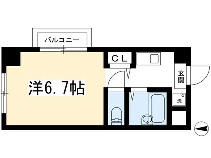 ゴールドクレスト(1K/3階)の間取り写真