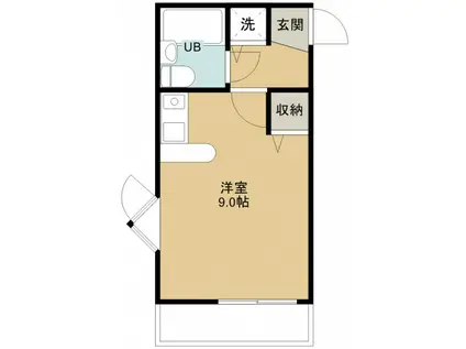 BEL AIR GARDENX(ワンルーム/1階)の間取り写真