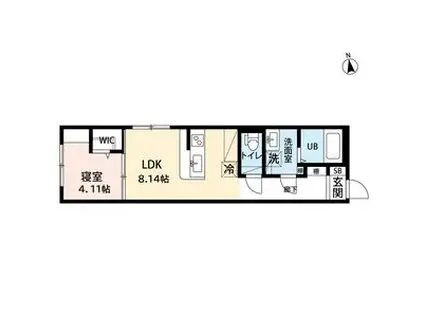 AMIRL PREMIER IMAIKEア(1LDK/1階)の間取り写真