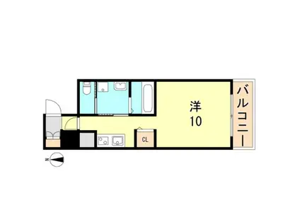 S-FORT神戸神楽町(ワンルーム/3階)の間取り写真