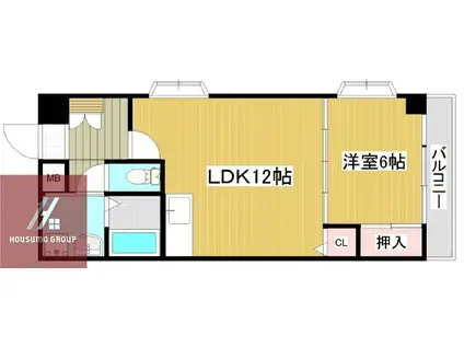 トレンザベル(1LDK/6階)の間取り写真