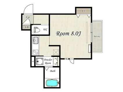 HEBELMAISON IGUCHIDO(1K/2階)の間取り写真