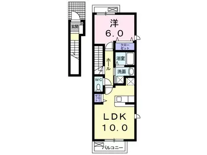 ブリーズ(1LDK/2階)の間取り写真