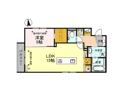 IX CASA CIELO(1LDK/1階)の間取り写真