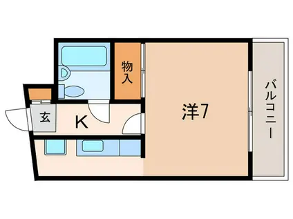 プラージュ甲子園(1K/3階)の間取り写真