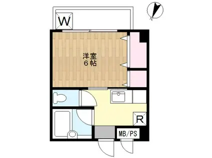 メゾンルミエール(1K/2階)の間取り写真