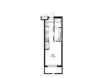 GARDEN COURT(ワンルーム/1階)の間取り写真