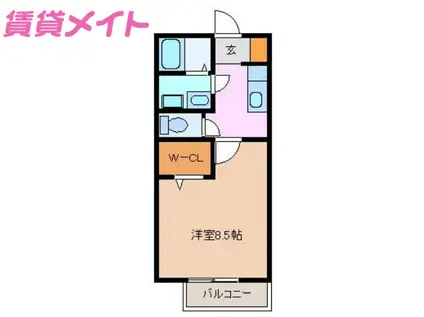 ラグランジュポイントエム(1K/2階)の間取り写真