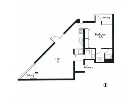 NS HOUSE(1LDK/2階)の間取り写真