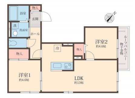 ALVA(2LDK/2階)の間取り写真