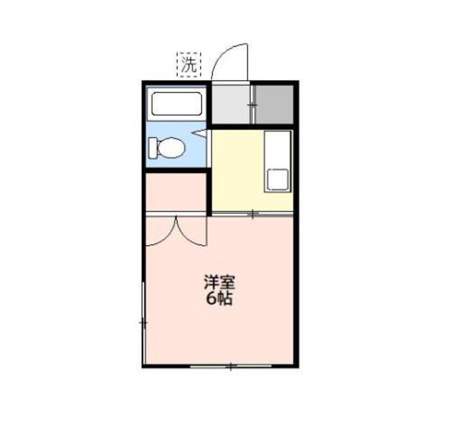 第三赤坂ハイツ(1K/1階)の間取り写真