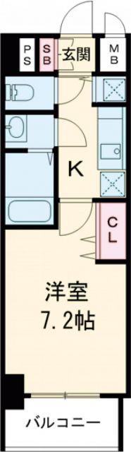 CHEZ・MOI・YOKODUTSUMI(1K/7階)の間取り写真