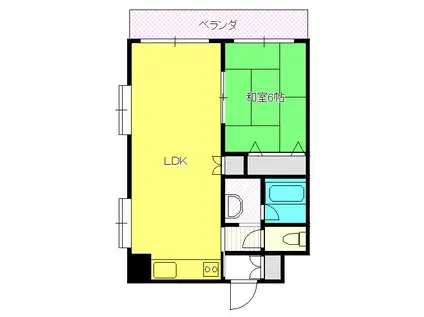 ケイアイビル(2DK/2階)の間取り写真