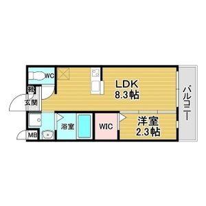 リアコート千里丘Iノース(1LDK/3階)の間取り写真