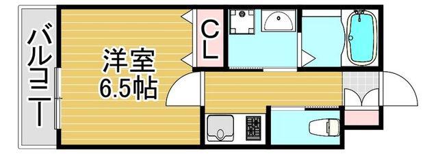 内野1丁目AP(1K/1階)の間取り写真