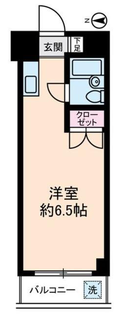 エレガンス綾瀬5(ワンルーム/3階)の間取り写真