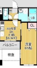 BELLAUBE大久保(1DK/3階)の間取り写真