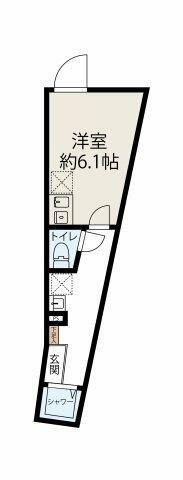 ホワイトセラス(1K/3階)の間取り写真