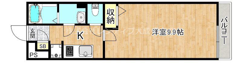 リブリ・布施(1K/3階)の間取り写真