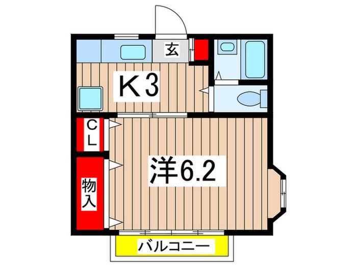 アリス日吉(1K/2階)の間取り写真