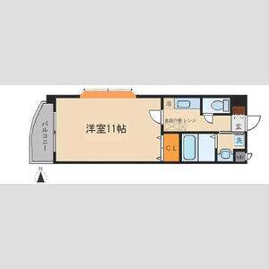 アニバーサリー第九木町通(1K/3階)の間取り写真