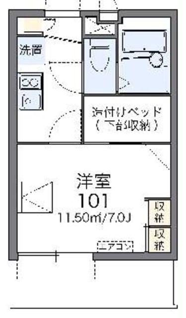 レオパレスリモーネIII(1K/3階)の間取り写真
