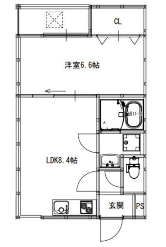 ACT正雀(1LDK/3階)の間取り写真