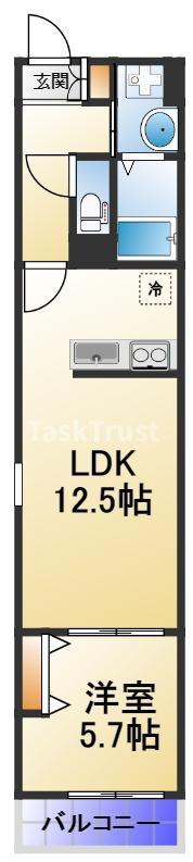 KOTTA-M(1LDK/1階)の間取り写真